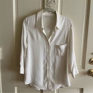 Anine Bing Cream Collared Shirt